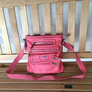 Tyler Rodan GREAT color peach/pink crossbody purse